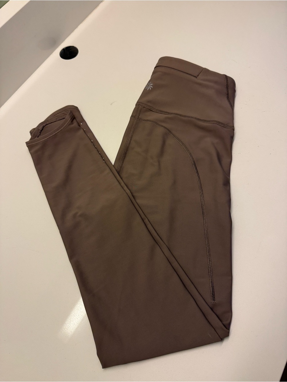 Athleta Pacesetter Leggings - Taupe View 2
